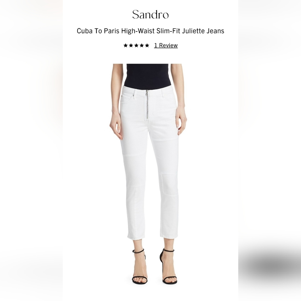 Sandro Paris High Waist Slim Fit Size 38 - Picture 1 of 16